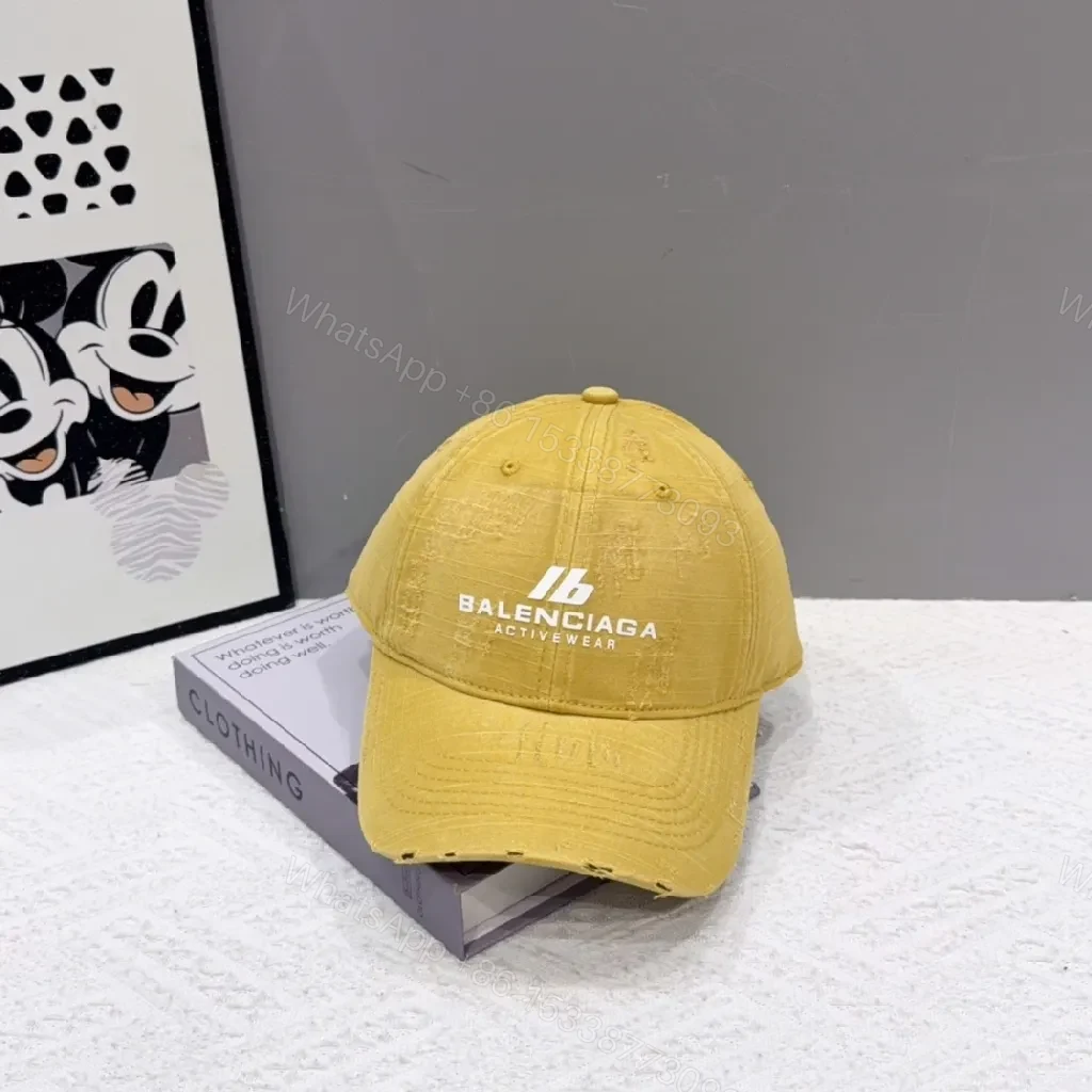 View 4 of Color-Block Cap: Premium Textured Embroidered Visor Cap