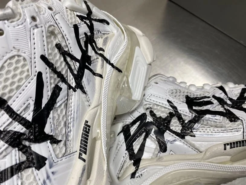 View 5 of BALENCIAGA MEN’S RUNNER GRAFFITI TRAINERS – BB218