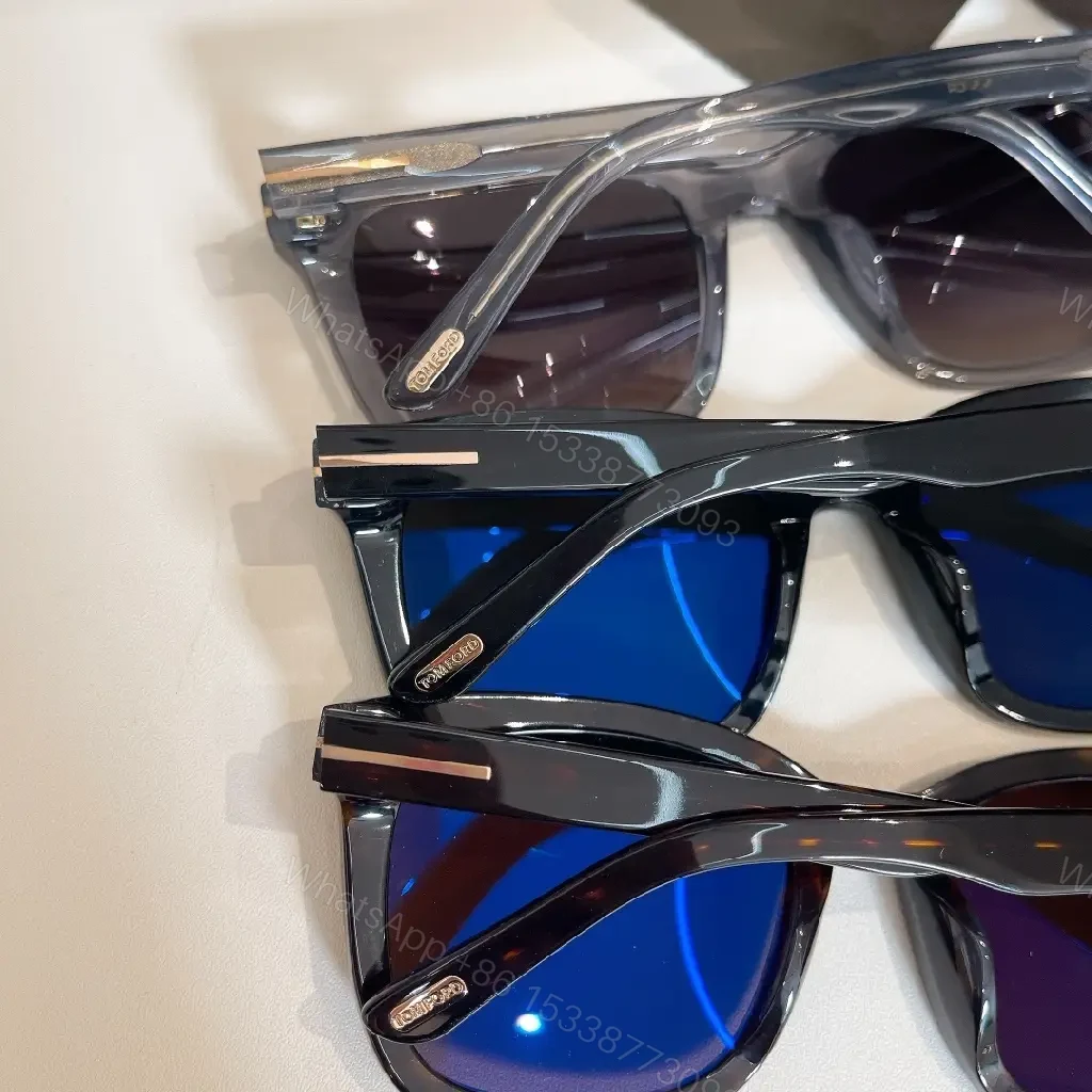 View 2 of Glossy Black Acetate Sunglasses, Modern Rectangular Style, Polarized Lenses