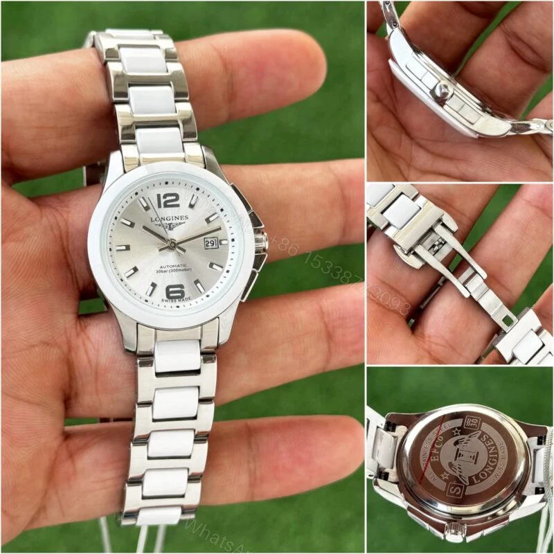 View 2 of Longines Elegant Classic White Silver Ceramic 40mm Quartz