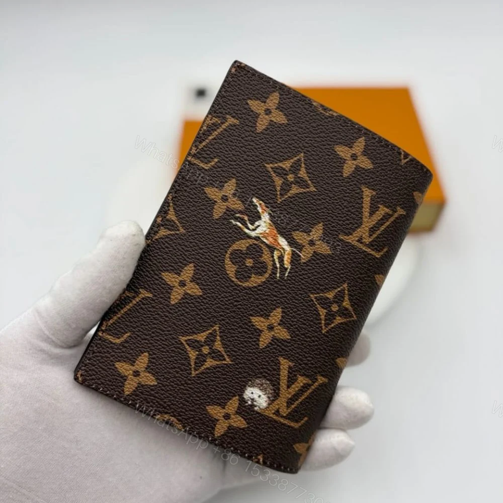 View 3 of Louis Vuitton Passport Cover Monogram Forest Canvas Brown 14Cm M27023