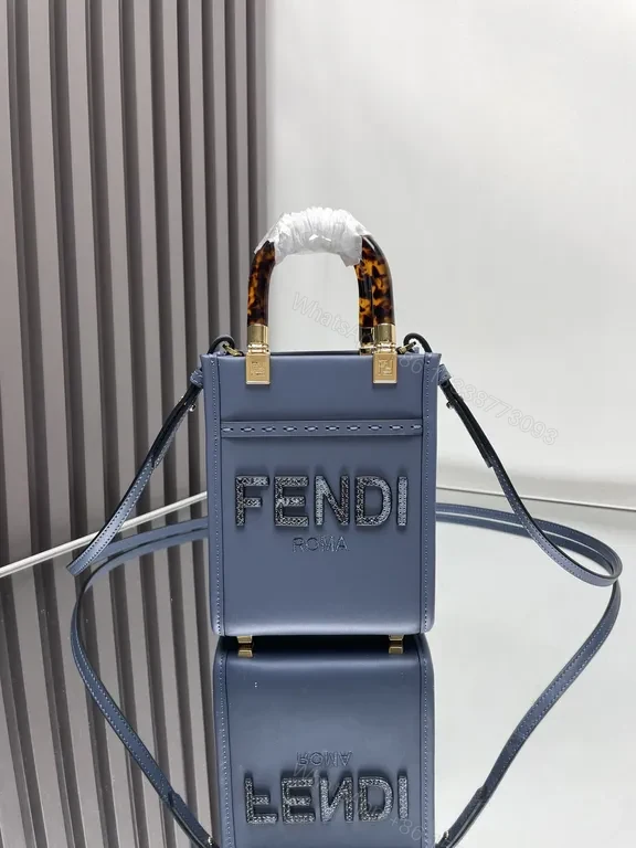 Fendi Structured Luxe Bag: Gold Hardware, Logo Front — view 1