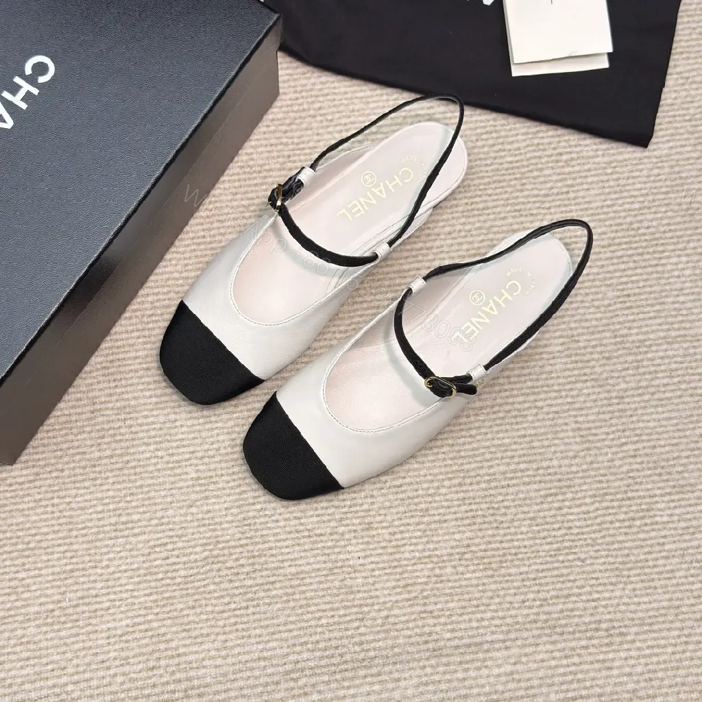 View 3 of Two-Tone Slingback Heels: Modern Chic, All-Day Comfort