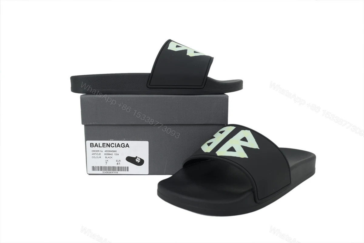 View 6 of Balenciaga Round-Toe One-Strap Slippers