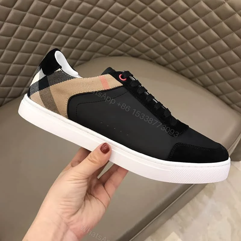 View 2 of BURBERRY LEATHER AND HOUSE CHECK SNEAKERS – BBR26