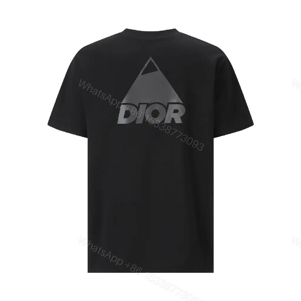 Black Cotton Blend Tee — Luxury Graphic, Minimalist Edge — view 1