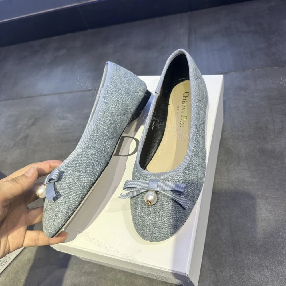 View 2 of 高仿Dior*Ballet系列KCB940圓頭套腳休閒單鞋藍色免檢版
