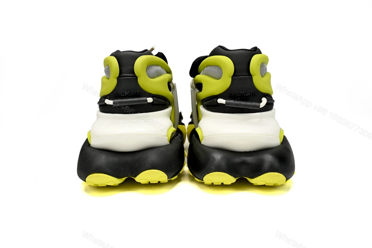 View 3 of BALMAIN Multikolor Buty sportowe Black And Yellow YM1VJ309