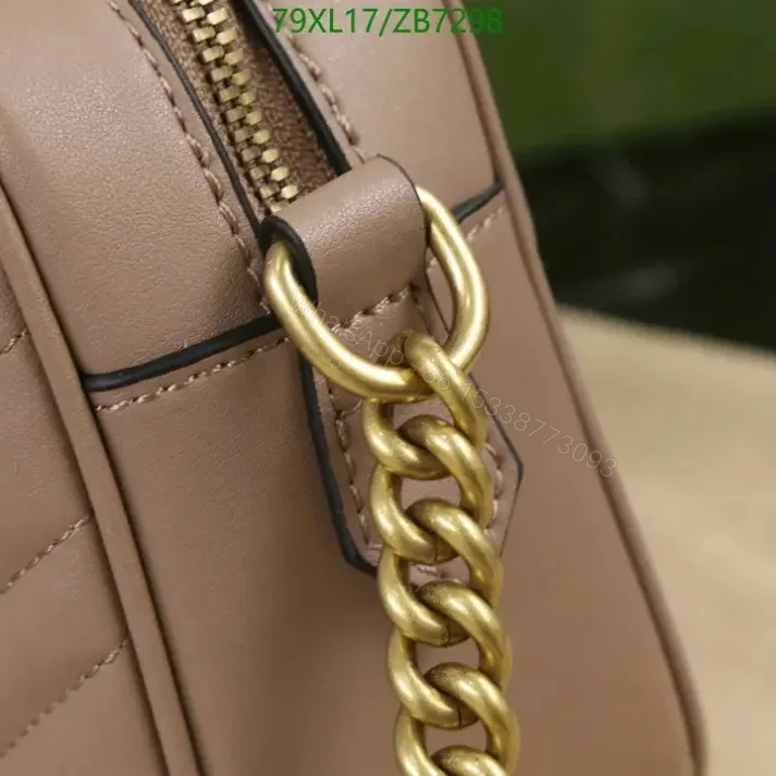 View 4 of Fake Gucci Small GG Beige Marmont Shoulder Bag ZB72988