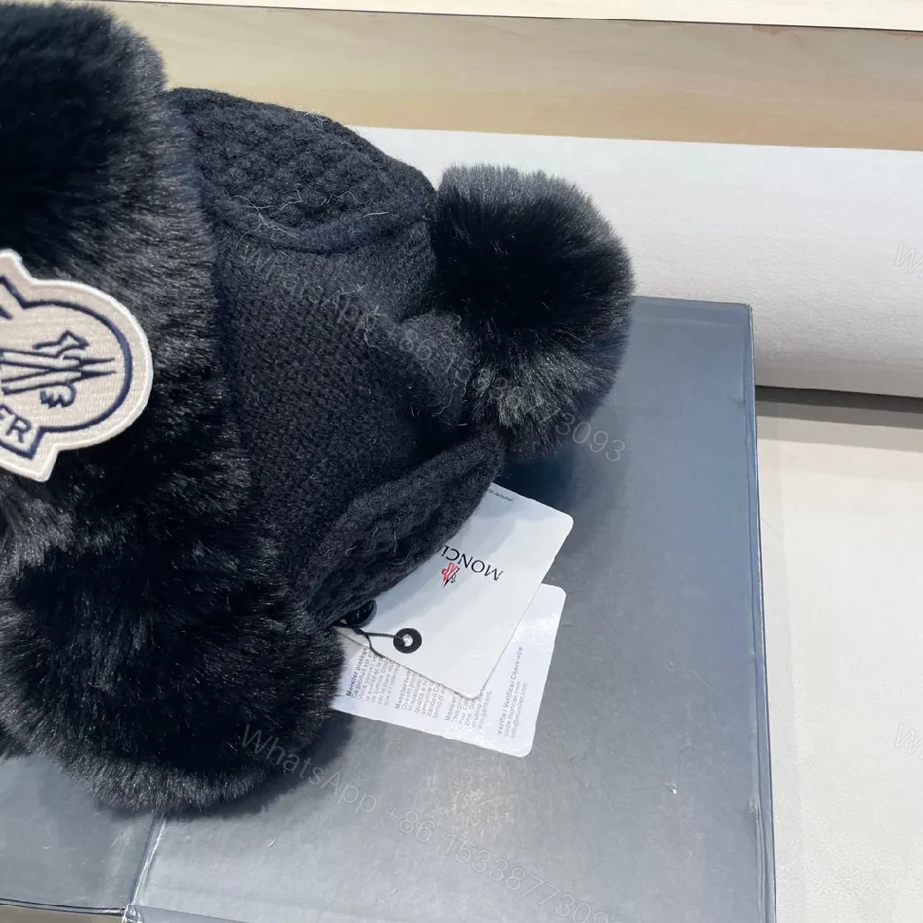 View 2 of Chic Faux-Fur Pom Beanie & Scarf Set, Charcoal, Luxe Warmth