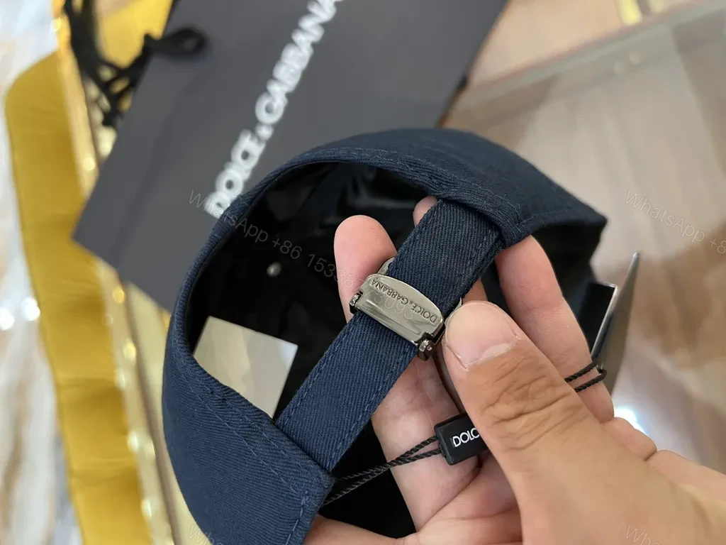 View 7 of Deep Navy Dolce & Gabbana Cap: Luxury Cotton Baseball Hat