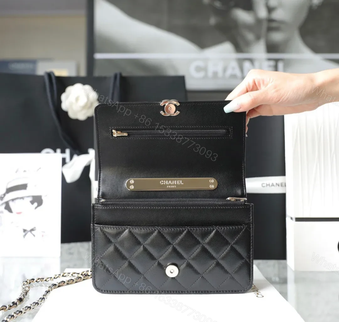 View 5 of Chanel Woc Handbags Lock Silver Mix Handle Leather 19x12cm