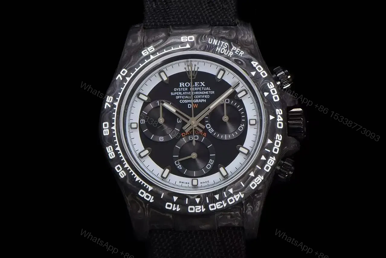 Replica DiW Rolex Cosmograph Daytona Speedster White Carbon — view 1