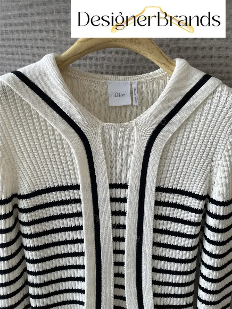 View 2 of Dior Dioriviera Striped Hooded Knit Sweater