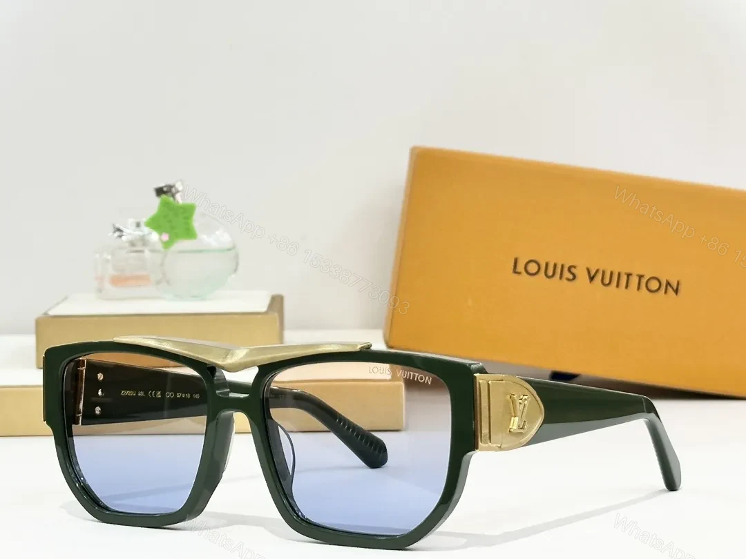 View 3 of Statement Edges: Bold Square Frames with LV Detailing Eyewear