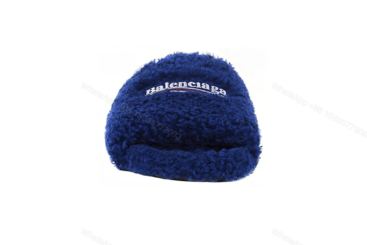 View 2 of Balenciaga Furry Slide Blue 654747W2DO14096