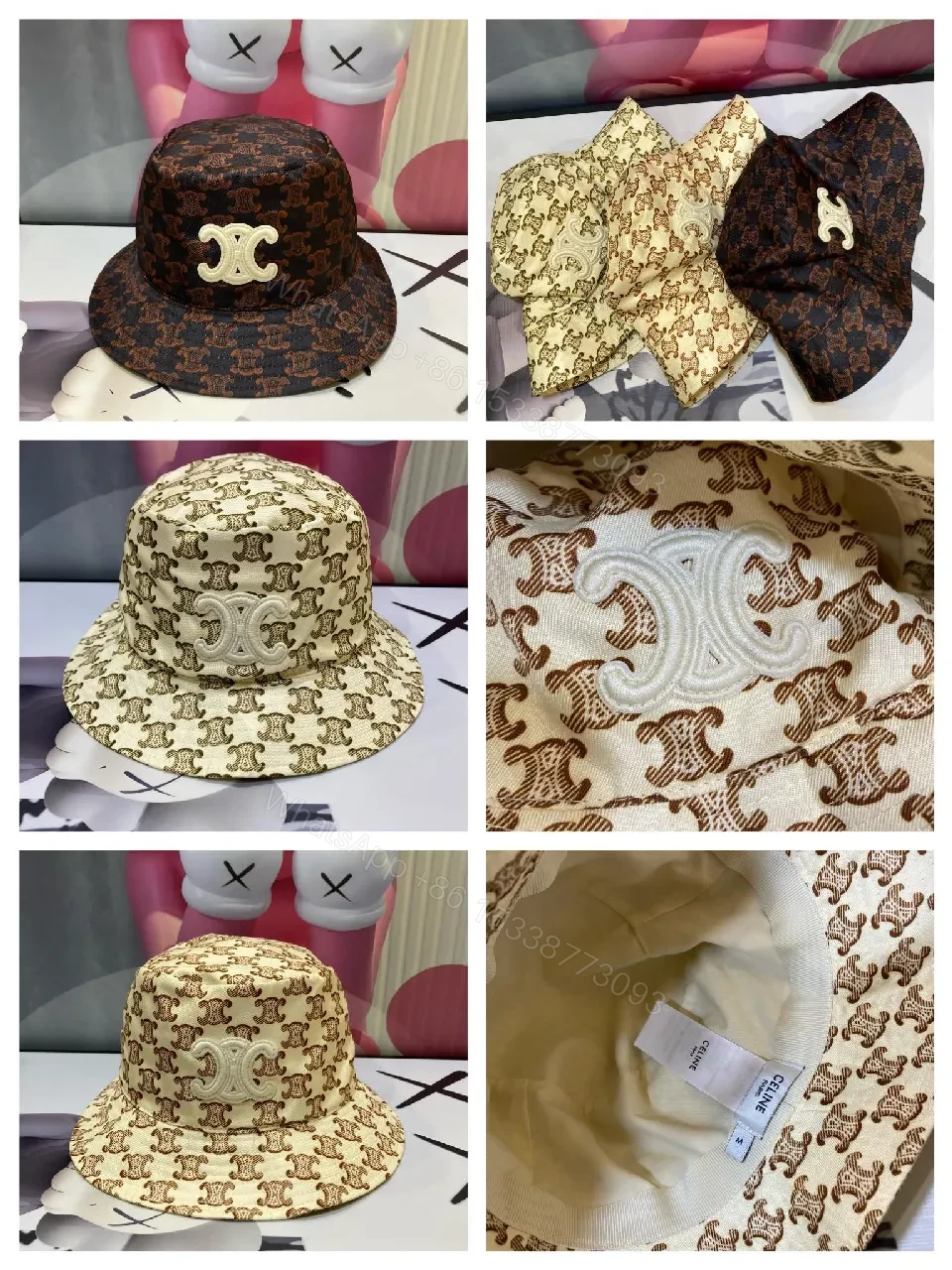 View 7 of Cotton Bucket Hat with Signature Embroidery, Casual Luxe