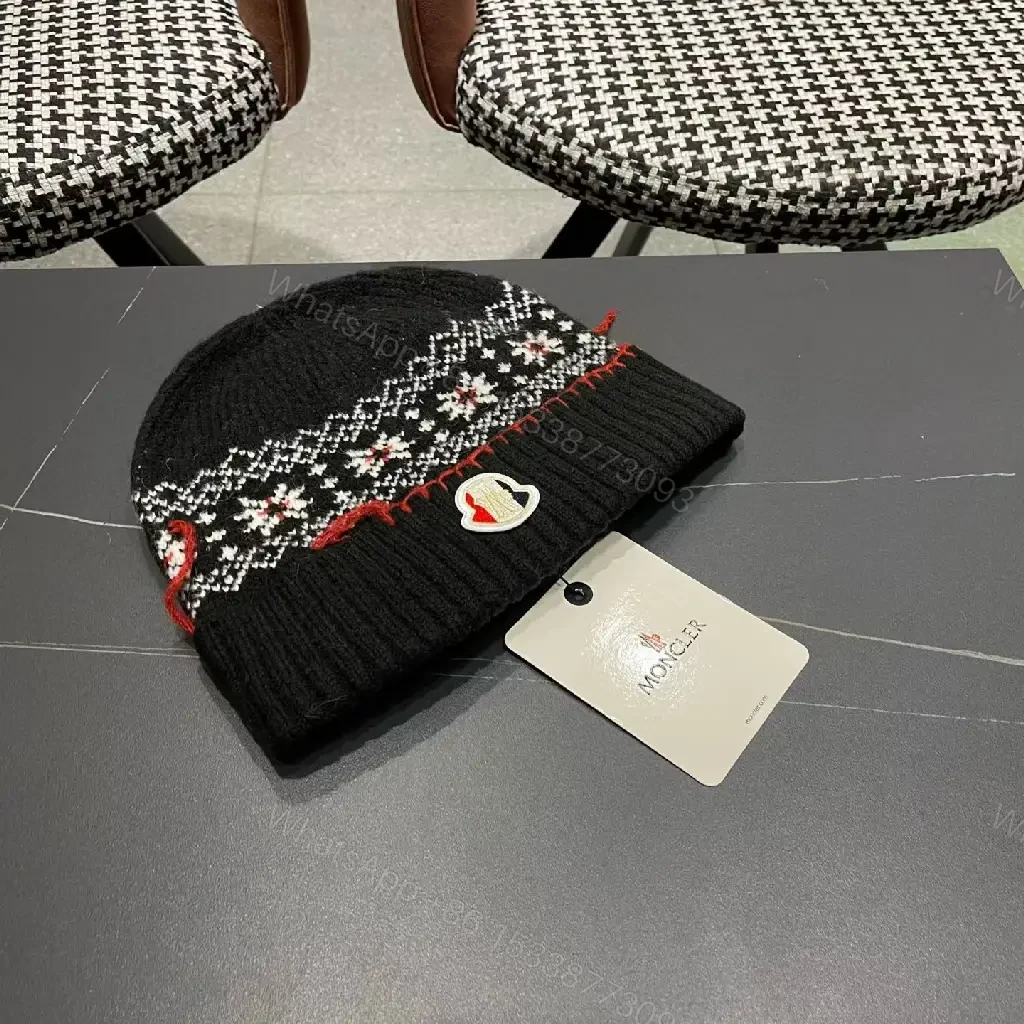 View 8 of Cozy Knit Beanie – Patterned Band, Premium Badge, One-Size