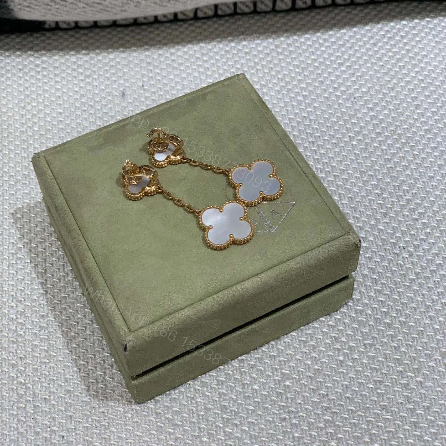 View 3 of Van Cleef & Arpels 18K Yellow Gold Magic Alhambra Earrings 2 motifs VCARD78800