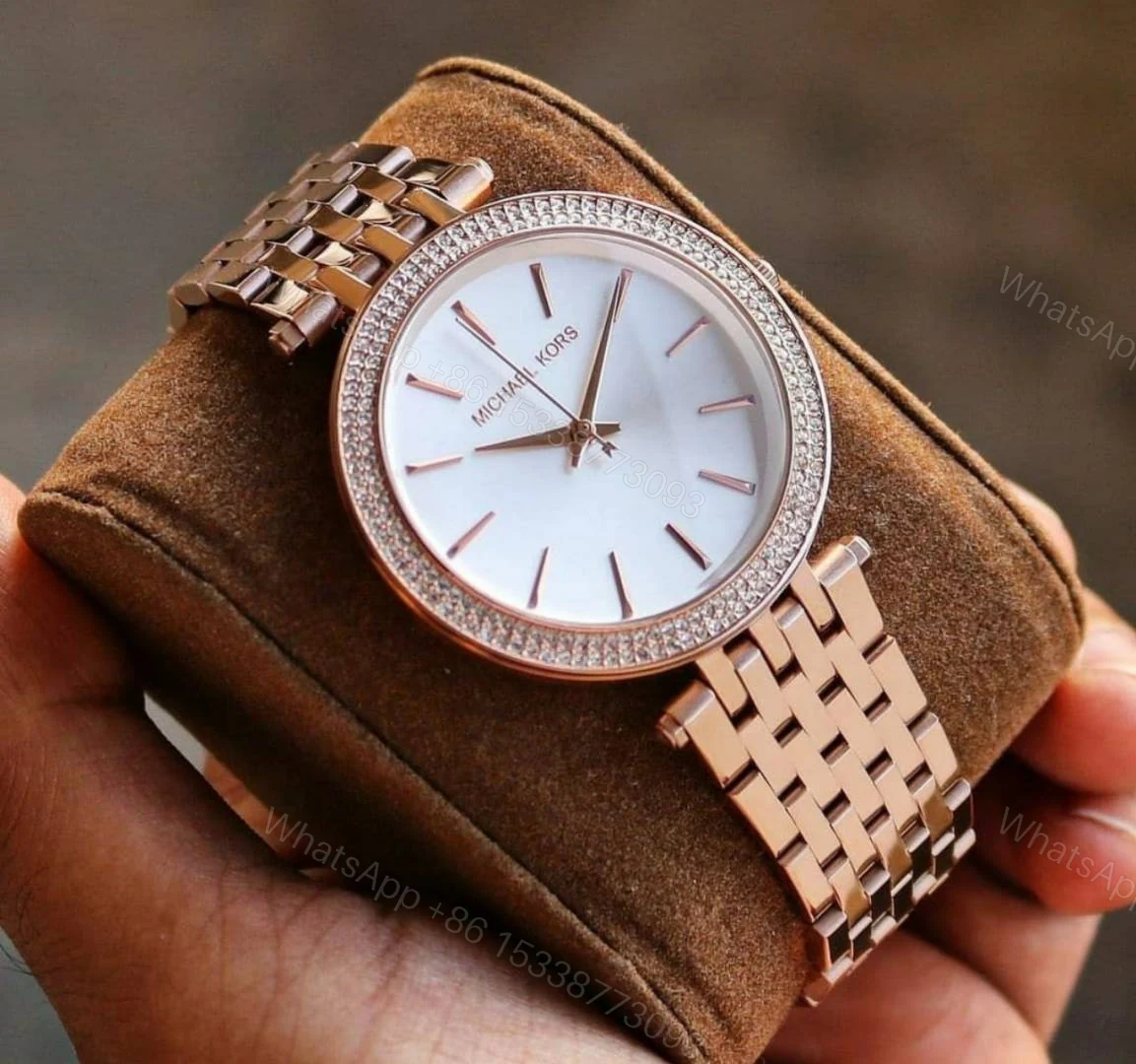 First Copy Michael Kors Darci Rose Gold White Dial Women’s Analog Watch — view 1