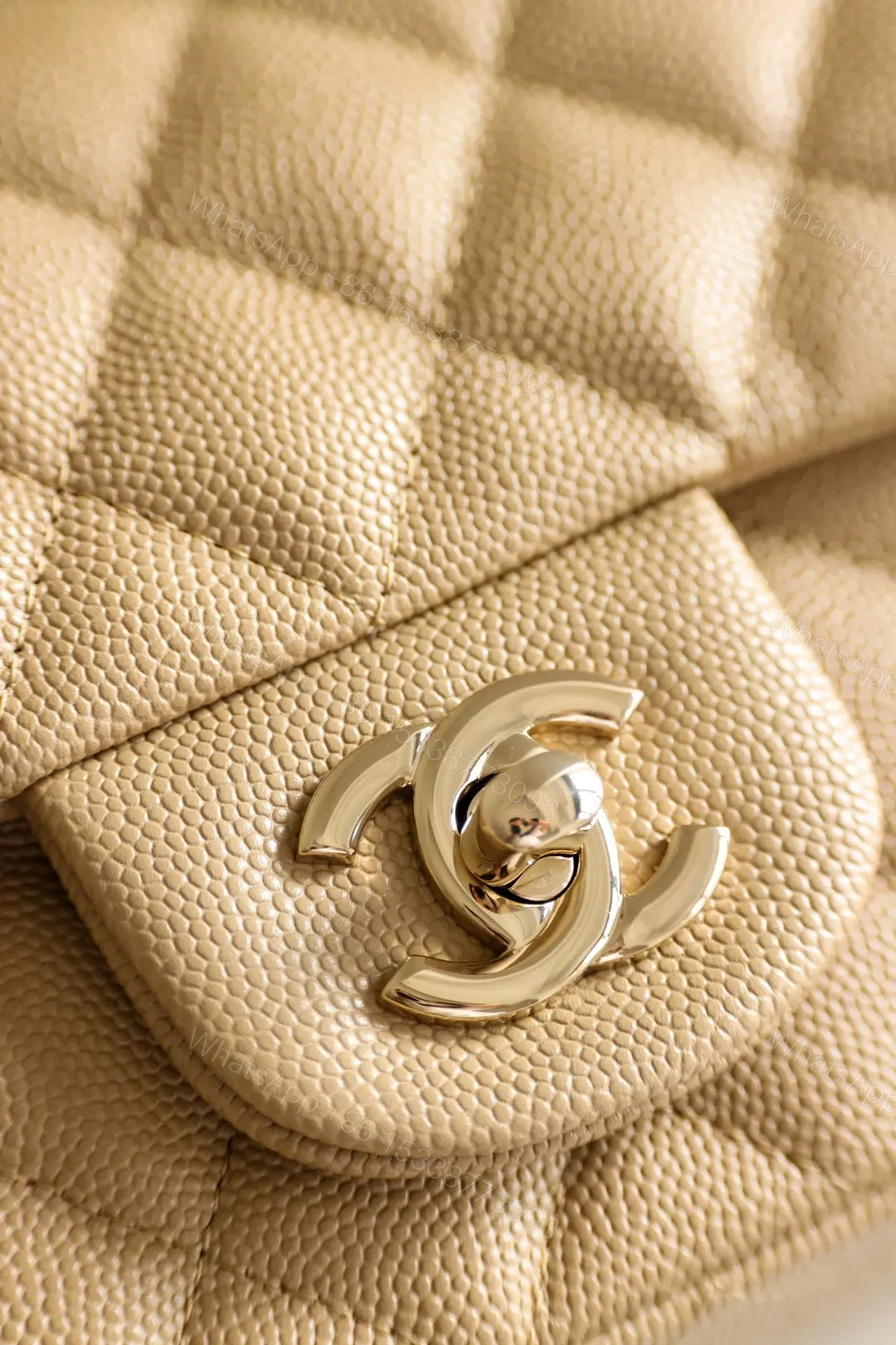 View 4 of Chanel Classic 11 Handbag Flap Mini Woman’s Beige 20cm