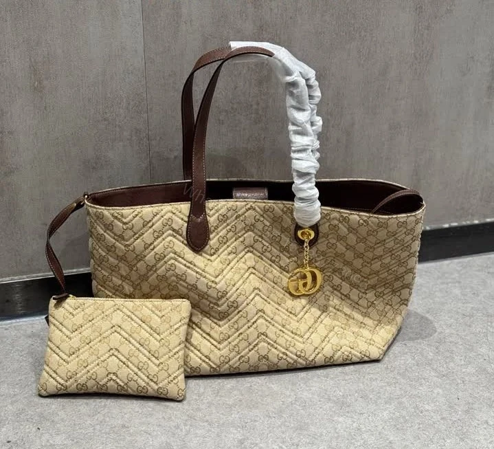 View 2 of Gucci AAAA GG Marmont Large Tote Bag 855392