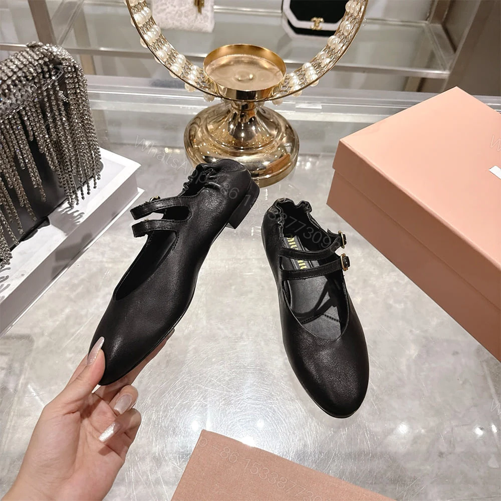 View 5 of MIUMIU Ruched Nappa Leather Ballet Flats 289031