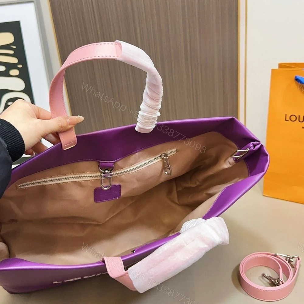 View 10 of Louis Vuitton MM Shopper Tote Bag Violet 41Cm