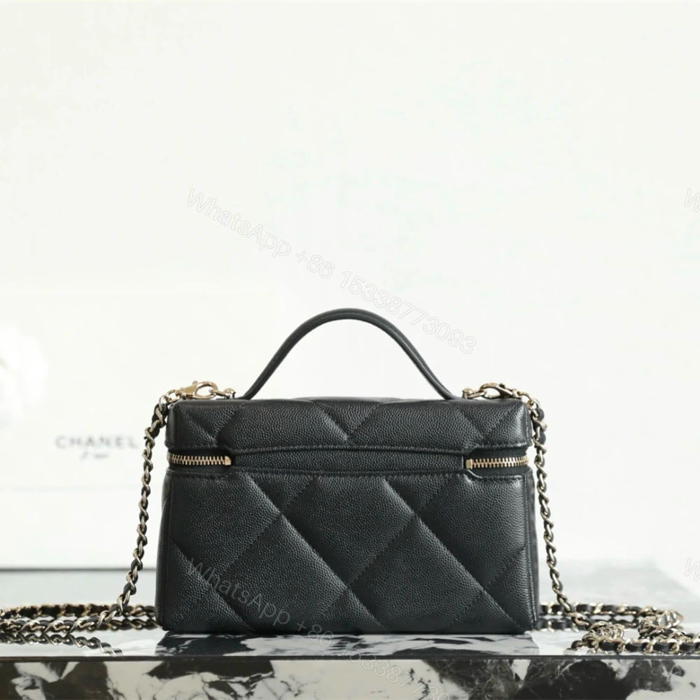 View 2 of 高仿Chanel*25K系列AP4936小牛皮盒子包黑色免檢版