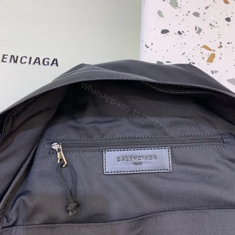 View 8 of Chic Nylon Logo Backpack - Black, Designer-Style Carryall