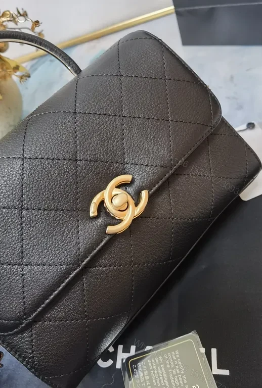 View 4 of Chic Quilted Leather Crossbody with CC Hardware