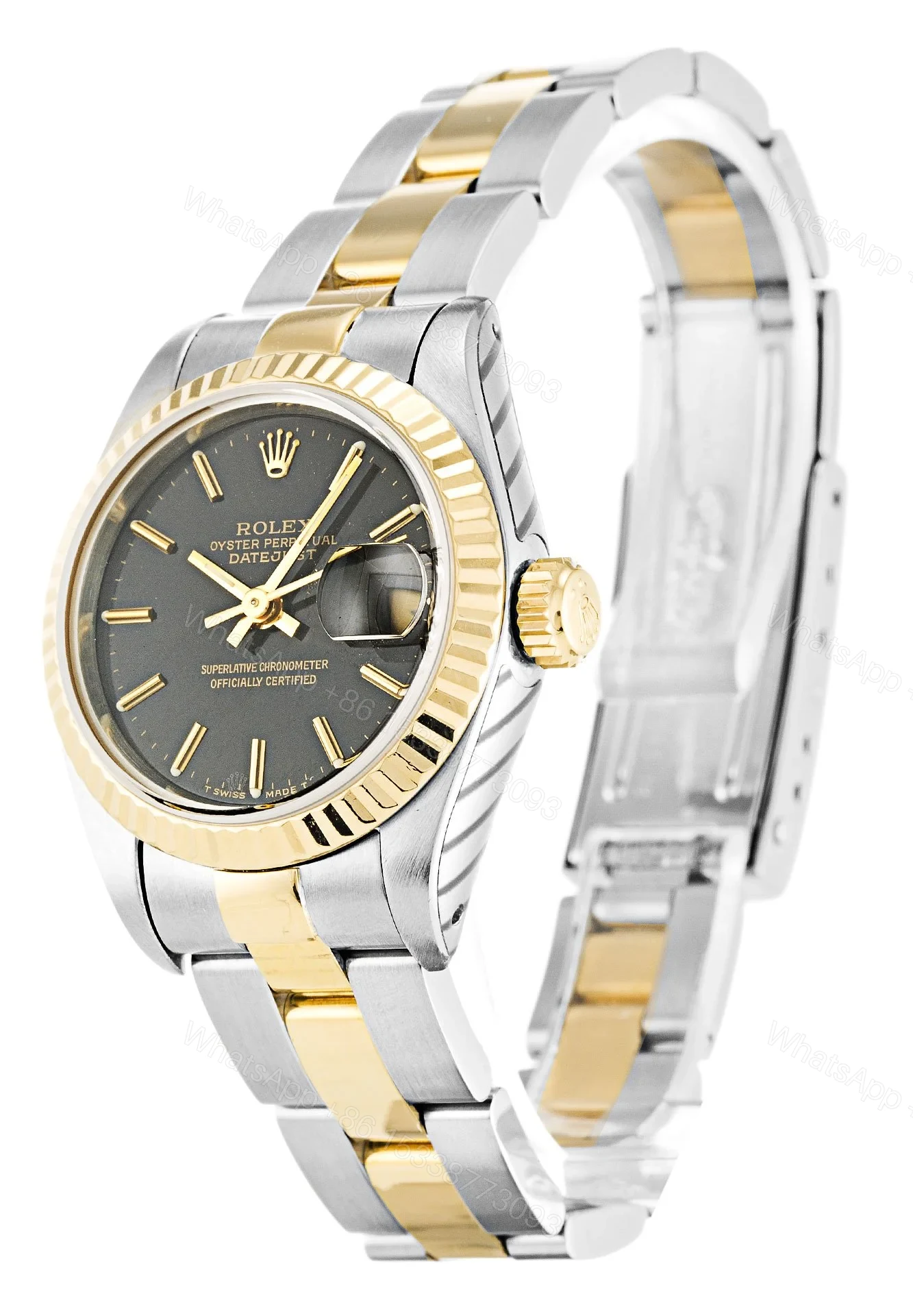 View 2 of Replica Rolex Lady-Datejust Black Dial 69173 26 mm