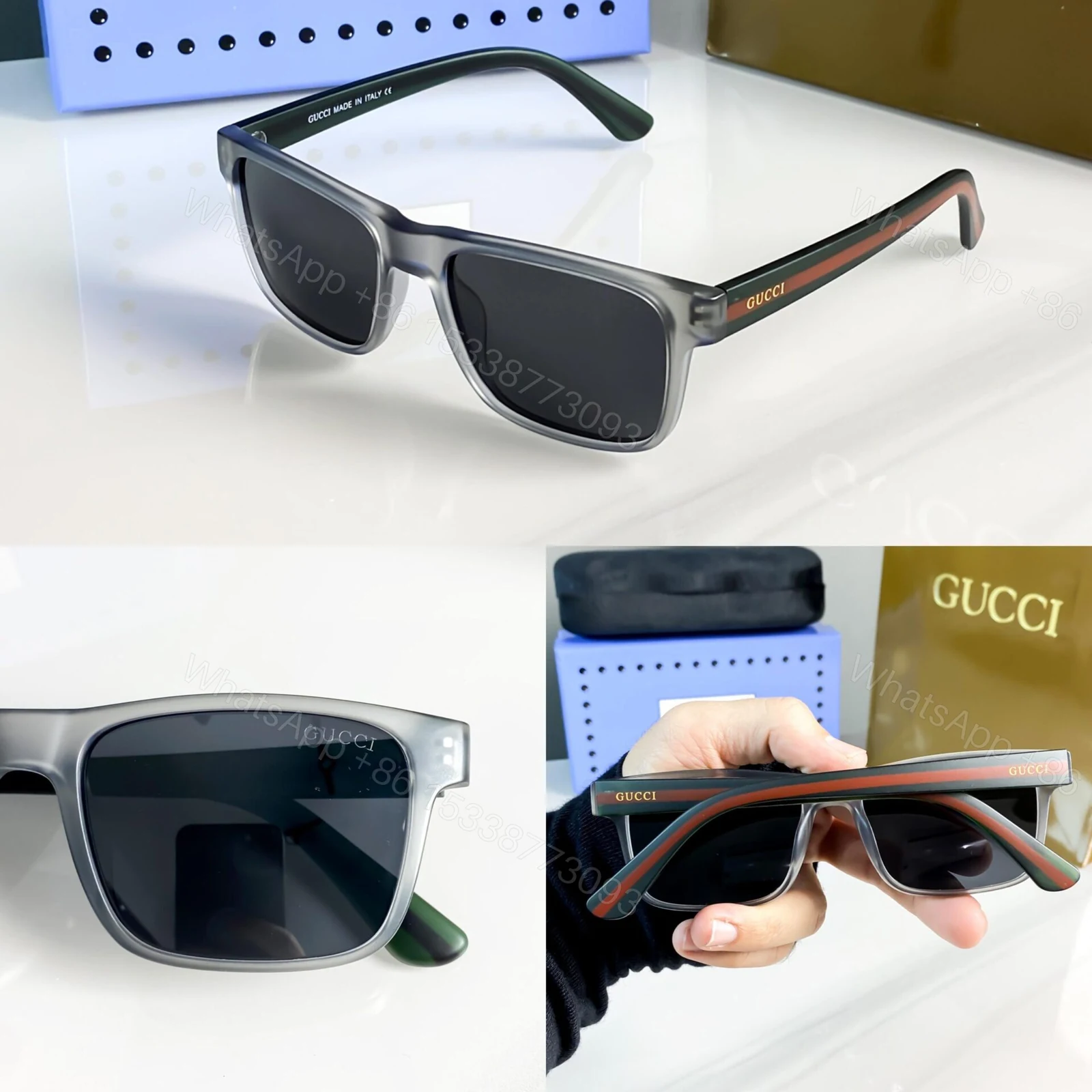 Gucci Sunglasses Black Grey — view 1
