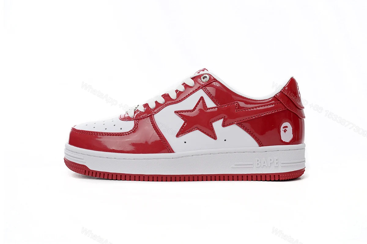 View 12 of Cheap Fake BapeSta Low Red And White Mirror Surface 1170 191 022