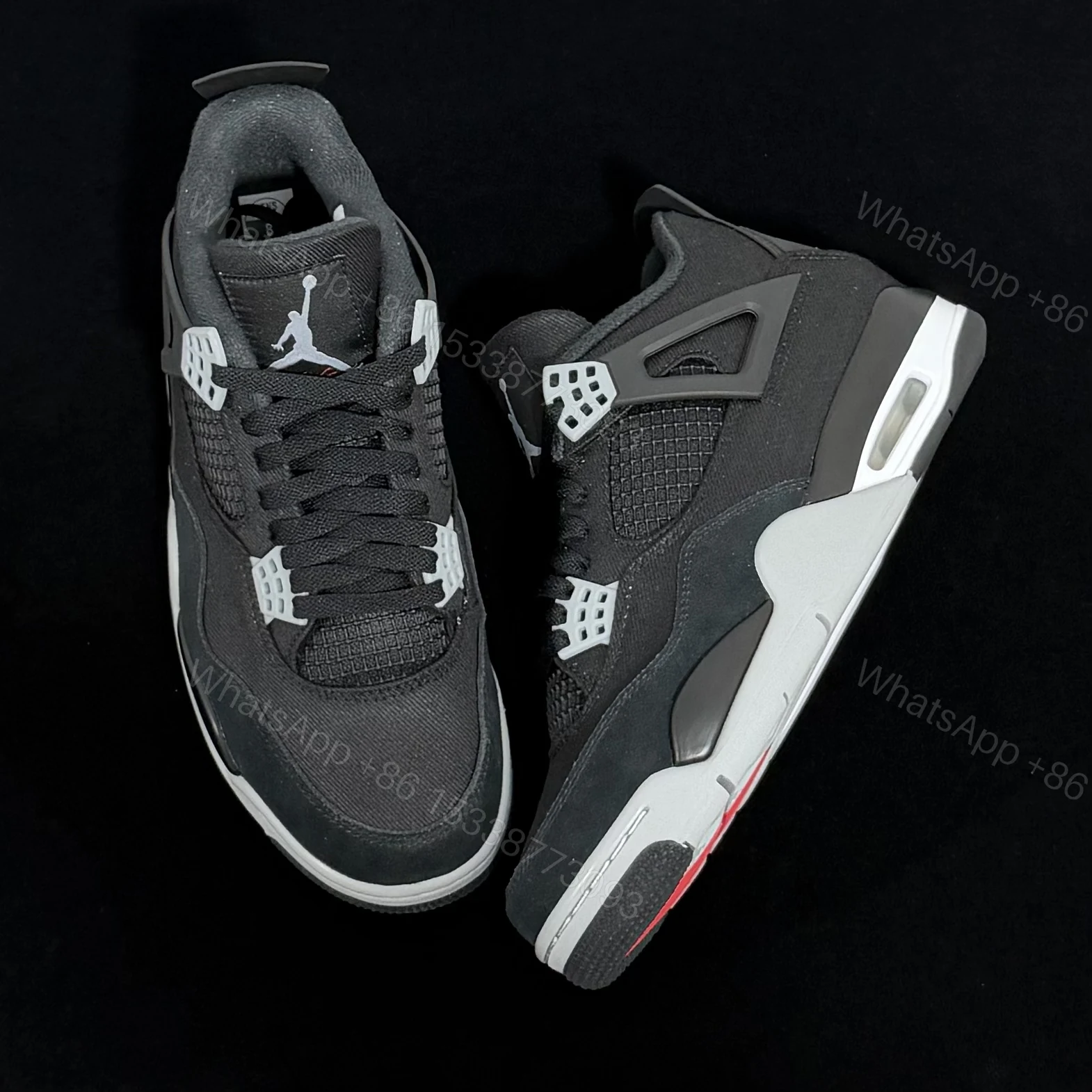 View 8 of Jordan 4 Retro SE Black Canvas Reps