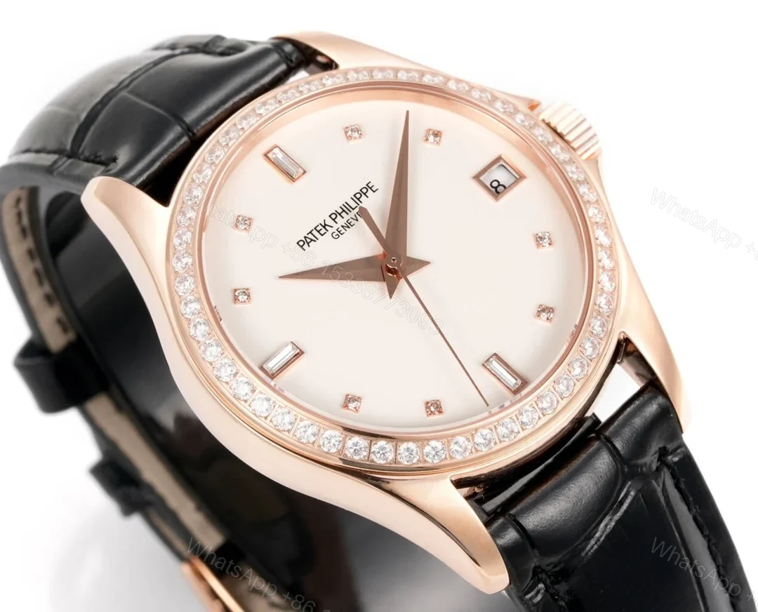 View 3 of Patek Philippe Calatrava 5127 Classic Thin Dress Watch 37mm Leather Strap Edition PP-5127-GR-CLASSIC-37