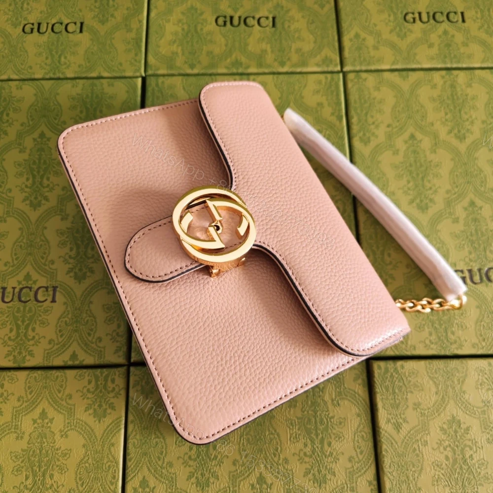 View 3 of Gucci GG Marmont Shoulder Bag Pink 20Cm