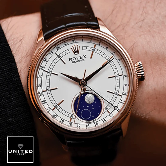 View 11 of Rolex Cellini Moonphase White Dial New 50535-0002 Replica