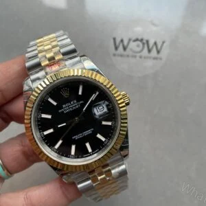 View 3 of Rolex DateJust 41 126333 904L SS/YG GMF V2 1:1 Best Edition Black Dial On Jubilee Bracelet with Tungsten steel VR3235