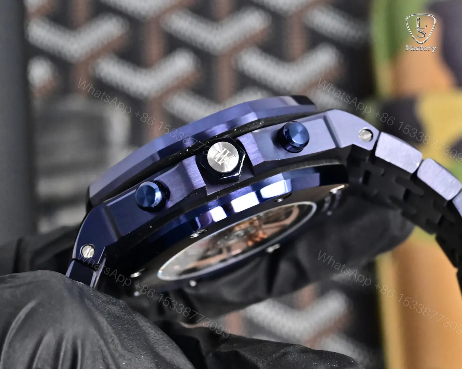 View 5 of Audemars Piguet Royal Oak Offshore 26470 Watch 42MM Deep Blue Dial Blue Ceramic Bezel Strap Ultimate Edition AP-ROO-26470-DBLU-CER-42