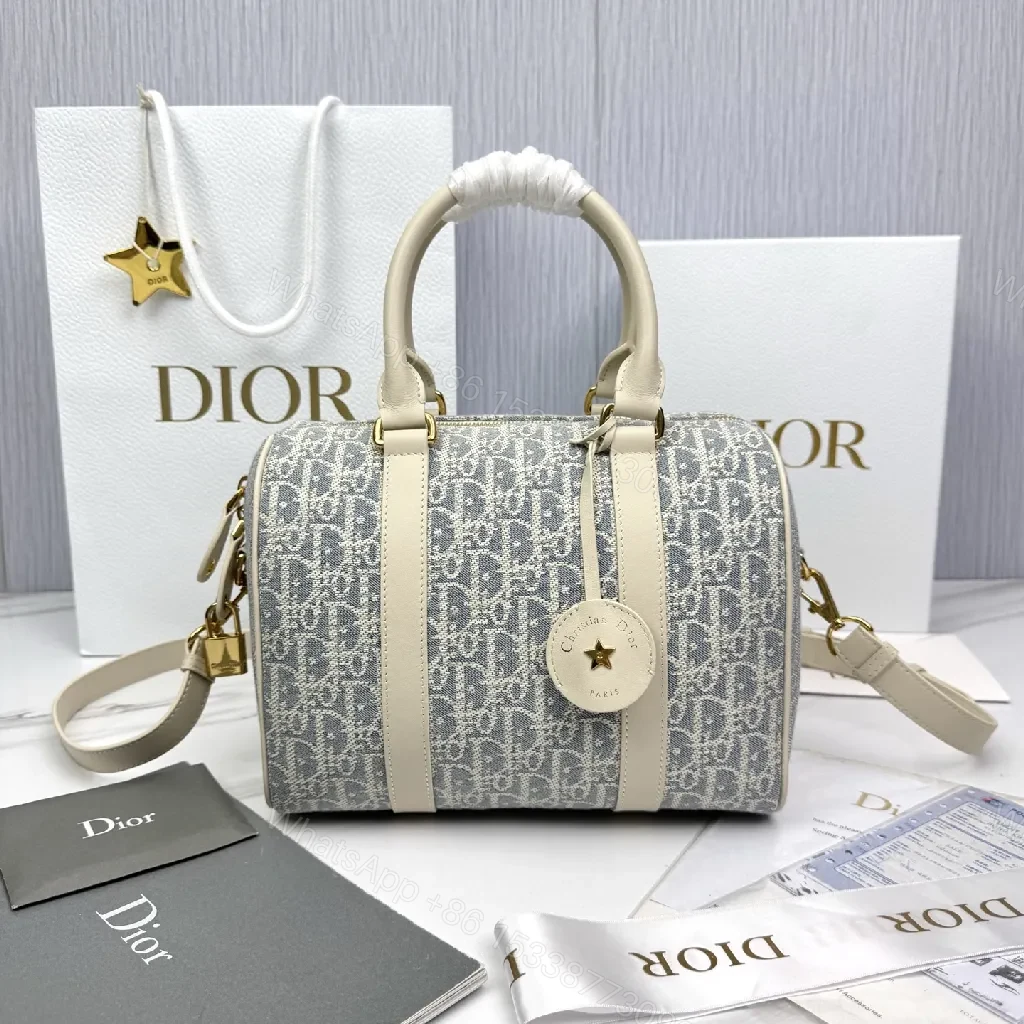 Cream Trim Satchel: Monogram Jacquard, Structured Luxury Bag — view 1