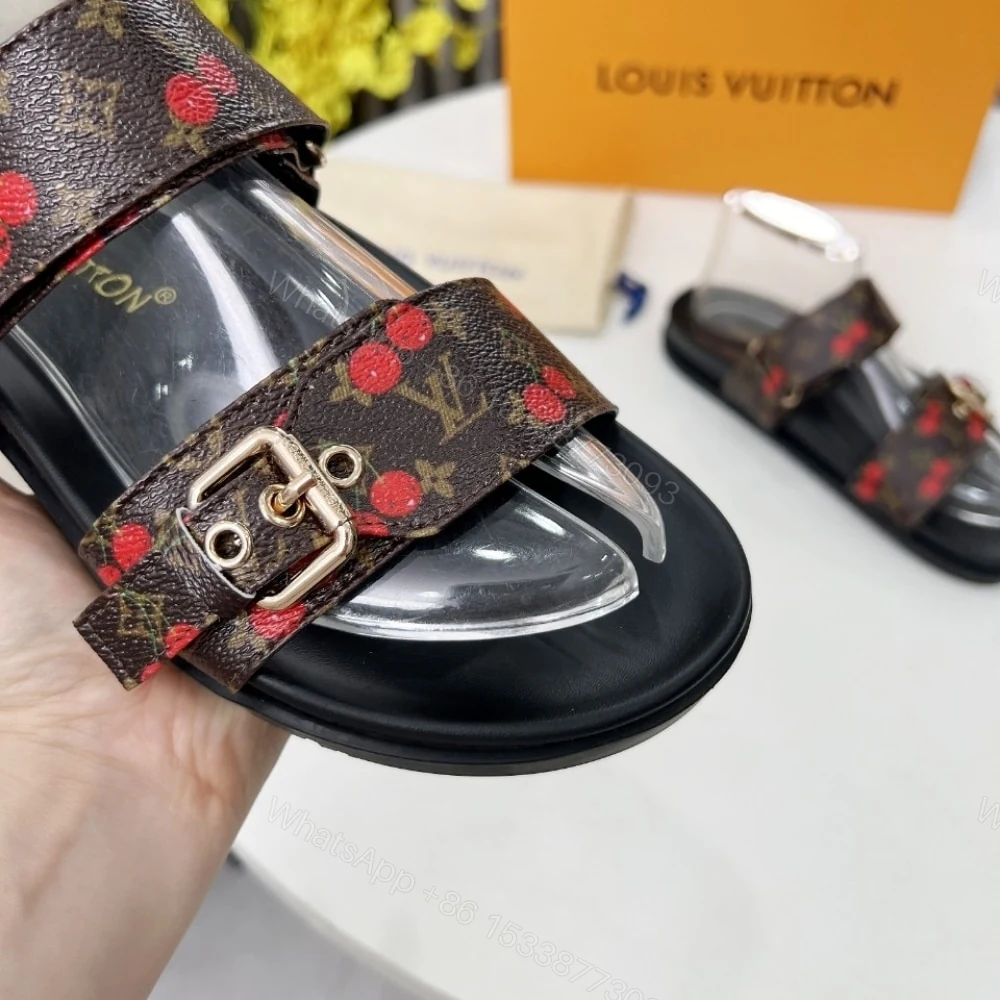 View 4 of LOUIS VUITTON X TAKASHI MURAKAMI BOM DIA FLAT COMFORT MULE BROWN 1AHM03
