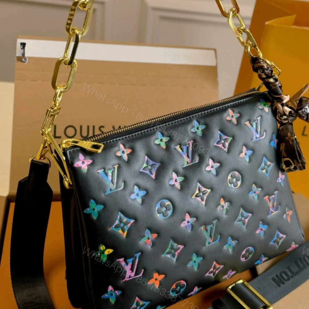 View 3 of Louis Vuitton Coussin PM Bag Navy Blue 27Cm M21353