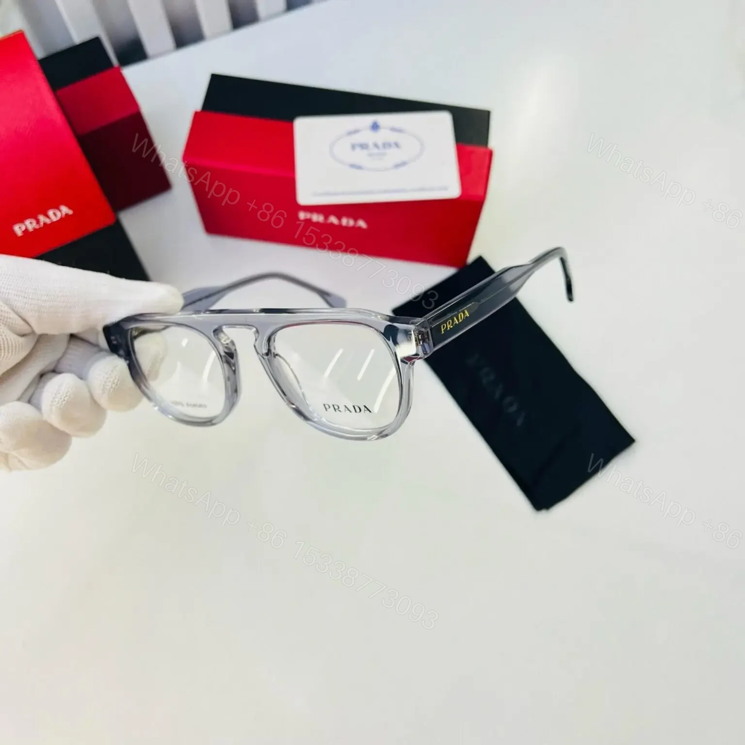 View 3 of Prada Eyeglass C08E05-2 UV Protection One Size