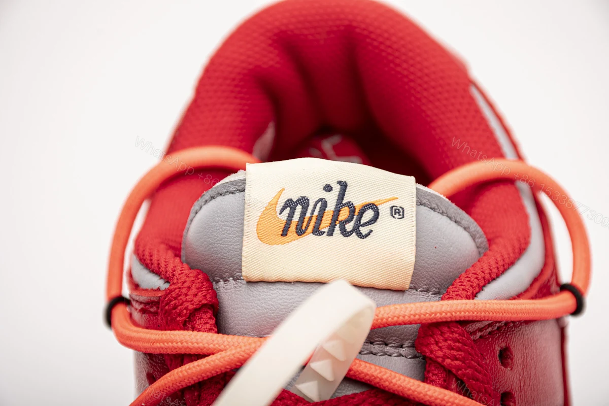 View 3 of OFF White X Nike Dunk Low University Red CT0856-600