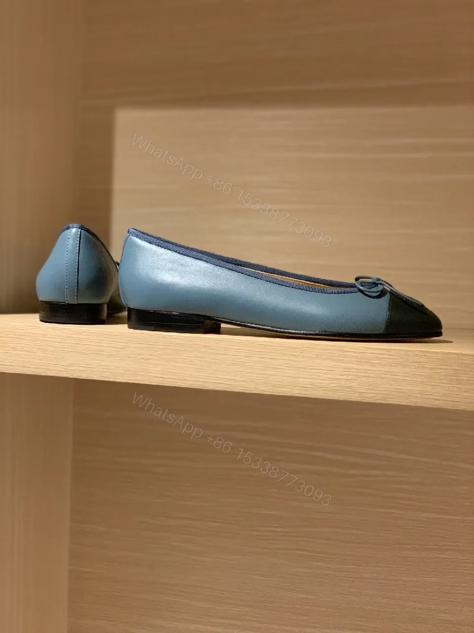 View 8 of Teal & Black Ballet Flats: Subtle Luxury, All-Day Comfort