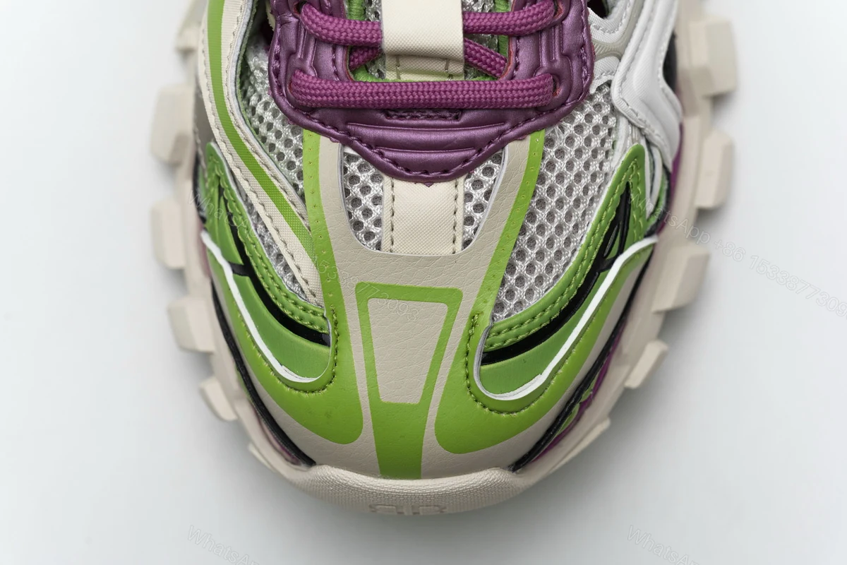 View 7 of Balenciaga Track 2 Sneaker White Green Pink 568615 W2GN3 9199