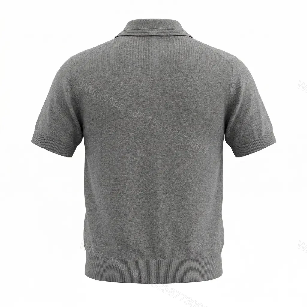 View 10 of Polished Knit Polo: Subtle Dior-Couture Texture Polo Shirt