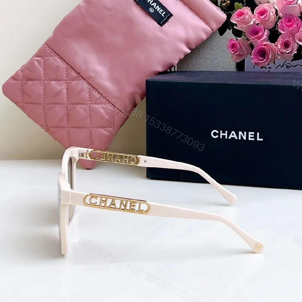 View 2 of Oversized Black Acetate Sunglasses: Luxe Chanel-Inspired Statement