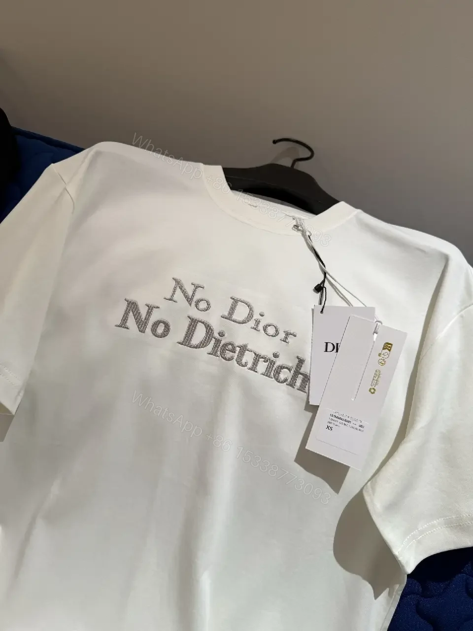 View 8 of Minimalist No-Dior Typography Cotton Tee: Subtle Luxe Comfort